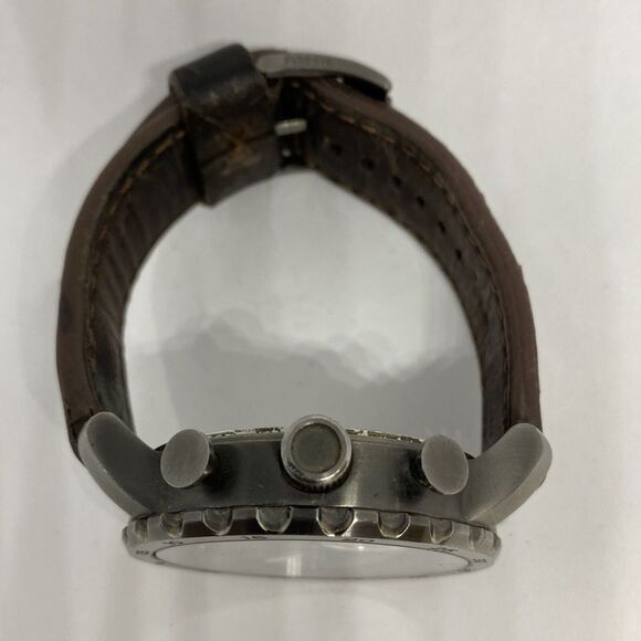 Fossil Nate JR1437 Men's Brown Leather Analog Gray Dial Quartz Watch DV184 - Picture 8 of 12